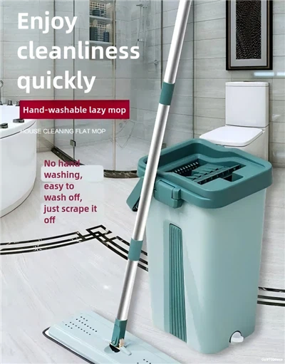 360 handfreier Waschmop mit Eimer